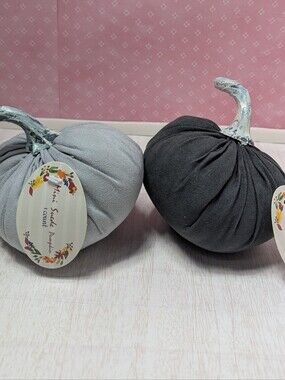 Halloween Decor Suede Stuffed Pumpkins